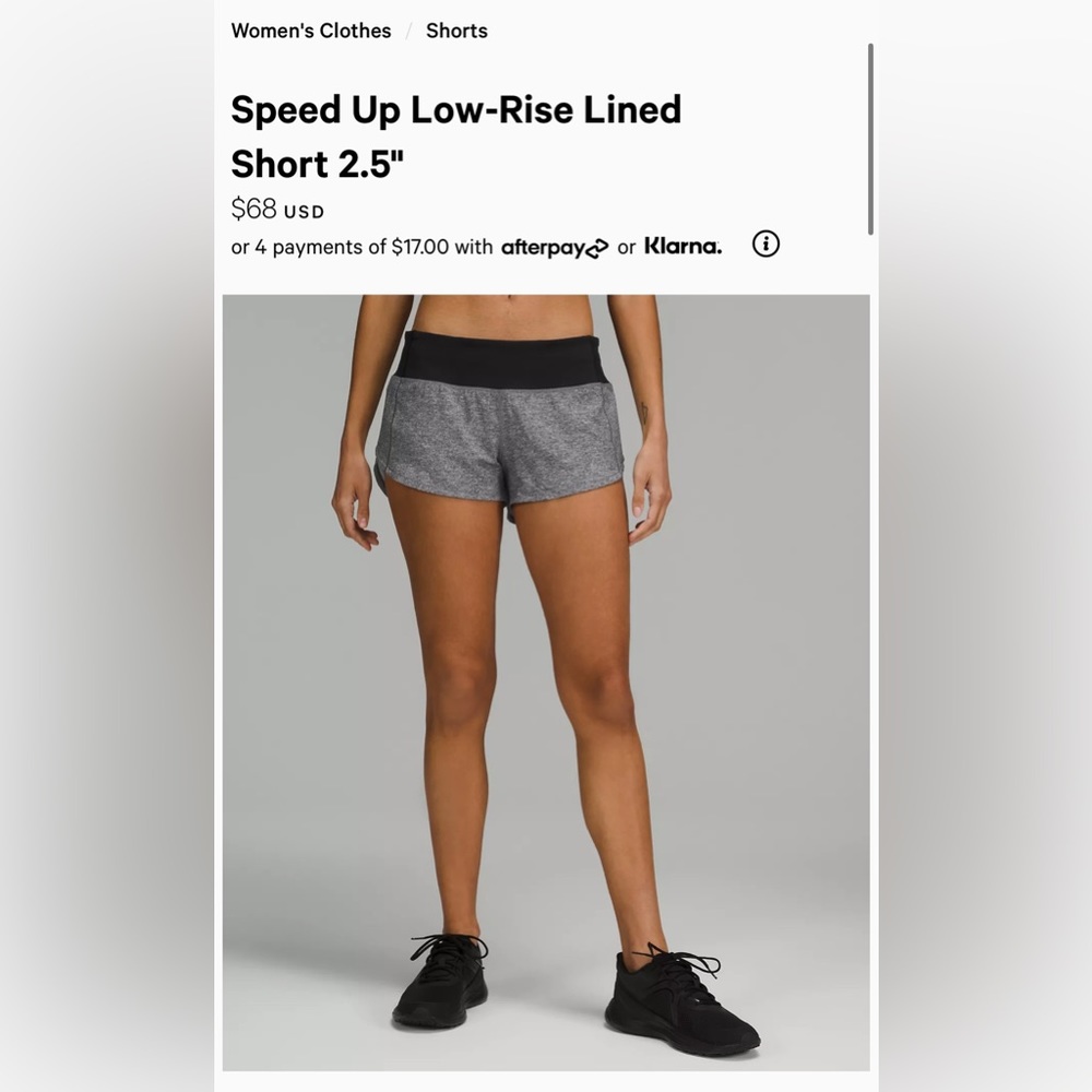 Lululemon Speed-Up Shorts Size 2 - image 1